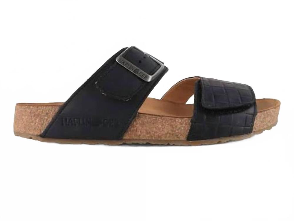 NEW HAFLINGER women's aria casual sandals in black